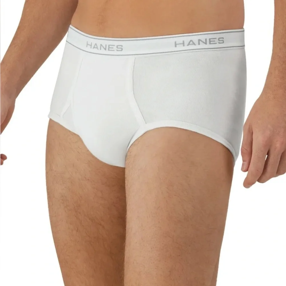 Hanes 6 Pack White Comfort Flex Cool Wicking Cotton Briefs XL NWT